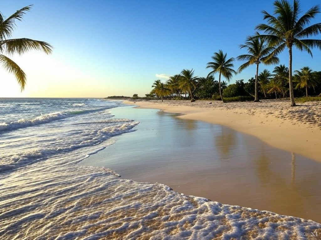 Tropisch paradijs met witte stranden en palmbomen